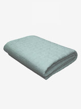 Nora Ice Blue Quilted Cotton Gauze Bedspread