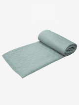 Nora Ice Blue Quilted Cotton Gauze Bedspread