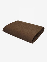 Aliza Brown Quilted Cotton Voile Bedspread