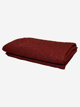 Aliza Plum Quilted Cotton Voile Bedspread