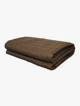 Azmat Dark Brown Quilted Cotton Voile Bedspread