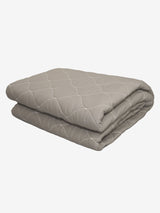 Nusrat Grey Quilted Cotton Voile Bedspread