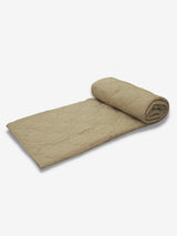 Abeer Beige Quilted Textured Cotton Bedspread