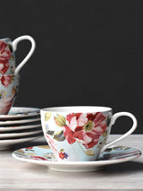 Gulbano 12 Pieces Cup & Saucer Set, Blue