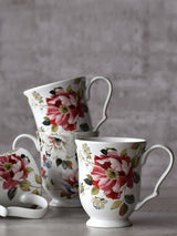 Gulbano Set of 4 Mugs, Charm, White