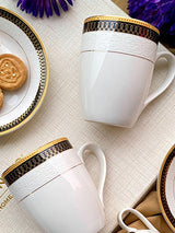 Mehrab Set of 2 Mugs, Black & Gold