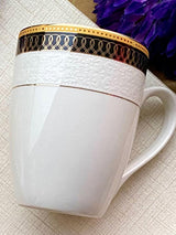 Mehrab Set of 2 Mugs, Black & Gold