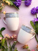 Mehrab Set of 2 Mugs, Blue & Gold
