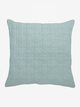 Nora Ice Blue Quilted Cotton Gauze Euro Sham