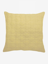 Nora Yellow Quilted Cotton Gauze Euro Sham
