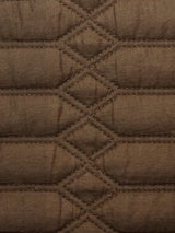 Azmat Dark Brown Quilted Cotton Voile Euro Sham