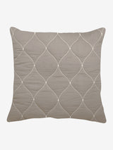 Nusrat Grey Quilted Cotton Voile Euro Sham