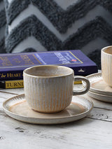 Seher 12 Pieces Cup & Saucer Set, Beige