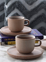 Seher 12 Pieces Cup & Saucer Set, Pink