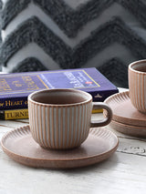 Seher 12 Pieces Cup & Saucer Set, Pink